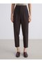 LCW Vision Brown Straight & Slim Narrow Leg Women's Pants, Featuring the ALITA CITY Touch - 2