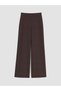 LCW Modest Brown Solid Loose & Oversized Wide-Leg Women's Pants, Featuring the ALITA CITY Touch - 5
