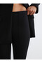 Alita City Lcw Vision Black Elastic Waist Spanish Leg Women's Trousers with a Difference - 5
