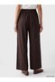 LCW EVERYDAY Brown Solid Loose & Wide-Leg Women's Pants, Featuring the ALITA CITY Touch - 4