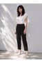 LCW Petite Black Relax-Fit Women's Pants, Featuring the ALITA CITY Touch