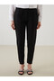 LCW Grace Black Ponte Solid Carrot-Cut Tapered-Leg Women's Pants, Featuring the ALITA CITY Touch - 3