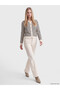 LCW Vision Ecru Velvet Straight-Leg & Slim-Fit Flared Women's Pants, Featuring the ALITA CITY Touch