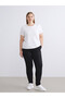 LCW Grace Black Ponte Solid Carrot-Cut Tapered-Leg Women's Pants, Featuring the ALITA CITY Touch - 2