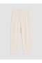 LCW Modest Ecru Gabardine Solid Standard & Regular Tapered-Leg Women's Pants, Featuring the ALITA CITY Touch - 5