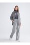 LCW Modest Gray Solid Standard & Regular Wide-Leg Women's Pants, Featuring the ALITA CITY Touch
