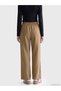 LCW EVERYDAY Beige Solid Standard & Regular Wide-Leg Women's Pants, with the ALITA CITY Touch - 4