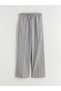 LCW Modest Gray Solid Standard & Regular Wide-Leg Women's Pants, Featuring the ALITA CITY Touch - 5