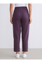 LCW Modest Purple Muslin Solid Carrot-Cut Tapered-Leg Women's Pants, Featuring the ALITA CITY Touch - 4