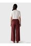 LCW EVERYDAY Orange Solid Standard & Regular Wide-Leg Women's Pants, Featuring the ALITA CITY Touch - 4