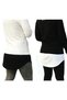 Set of 4 Black-and-White Super Team Shirts with Shirt Collars and Shirt Skirts - 2
