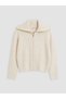 Two Mt Shop Quality Lcw Vision Ecru Knitwear Plain Short Women's Cardigan - 5