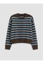 LCW Vision Blue Striped Short Women's Cardigan with Gencc Quality - 5