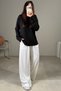 Pleated Sweatpants, ECRU - 7