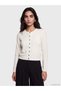 Two Mt Shop Quality Lcw Vision Ecru Knitwear Plain Short Women's Cardigan