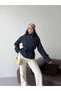 Women's Short Trench Coat with Mock Neck, Belted Design, and Button Detail—Stylish Jacket - 4