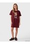 Two Mt Shop Quality Lcw Dream Burgundy Combed Cotton Printed Short Sleeve Women's Nightgown - 2