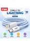 كابل IM-273CL من نوع USB-C إلى Lightning، يدعم الشحن السريع بقوة 27 واط، ونقل البيانات بسرعة 480 ميجابت في الثانية، طوله 1 متر، باللون الأزرق الفاتح. - 4