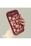 High-Quality, Tecno Spark Slim/Pova Slim-Compatible Case with a Scattered Yellow and Pink Floral Pattern in Burgundy - 2