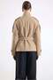 Oversized Short Coat with Mock Neck and Epaulet Details TAŞ 3205 - 7