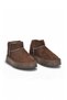 Women's Coffee-Colored Suede-Fur-Trimmed Heat-Retaining Sneaker Boots 696082 - 4