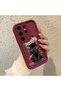 Samsung Galaxy S25 Ultra-Compatible Phone Case with Black Cat and Flower Print, Shock-Resistant - 2
