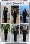 Women's Backless, Embroidered, Long-Sleeved Midi Dress in Black and Brown - 8