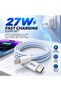 كابل IM-273CL من نوع USB-C إلى Lightning، يدعم الشحن السريع بقوة 27 واط، ونقل البيانات بسرعة 480 ميجابت في الثانية، طوله 1 متر، باللون الأزرق الفاتح. - 5