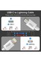 كابل IM-273CL من نوع USB-C إلى Lightning، يدعم الشحن السريع بقوة 27 واط، ونقل البيانات بسرعة 480 ميجابت في الثانية، طوله 1 متر، باللون الأزرق الفاتح. - 7