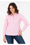 Women's Pink Long Sleeve Basic Shirt - 3