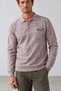 New Season Men's Regular Fit Two-Ply Polo Collar Sweatshirt