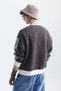 Contrast Collar Oversize Sweatshirt - 5