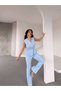 Women's Biscuit-Buttoned Vest and Pants Set—2-Piece Stylish Set, Modern Design - 7