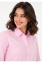 Women's Pink Long Sleeve Basic Shirt - 2