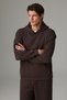 Enrique men's hooded dark brown sweatshirt - 4