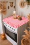 Vintage Ruffled Washing Machine Cover - Dowry-Style Cotton Decorative Bathroom Machine Cover - 2