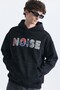 Embroidered Oversized Hooded Sweatshirt - 3