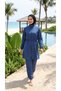Adjustable-Waist, Elastic-Waisted, Water-Repellent Fabric, 3-Piece Fully Covering Modest Swimwear Hijab Burkini - 2