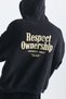Boxy Fit Lettered Hooded Sweatshirt - 5