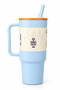 1300 mL Large Mug-Style Water Bottle with Straw and Strappy Handles – Carrying Handle, High-Capacity Water Bottle for Daily Use - 3
