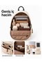 Women's 13.3-Inch Laptop Backpack, Water-Repellent, Multiple Compartments, with Mini Wallet, College Style - 5