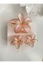 HAIR CLIP - 3-PIECE SET WITH PINK LOTUS FLOWERS (1 PIECE 8 CM, 2 PIECES 4 CM) - 3