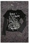 Rock Together Blouse with Anthracite Black Stripes on the Sleeves - 2