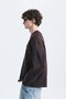 Oversize Letter Print Sweatshirt - 6