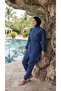 Adjustable-Waist, Elastic-Waisted, Water-Repellent Fabric, 3-Piece Fully Covering Modest Swimwear Hijab Burkini - 4