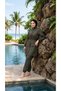 Adjustable-Waist, Elastic-Waisted, Water-Repellent Fabric, 3-Piece Fully Covering Modest Swimwear Hijab Burkini - 2