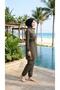 Adjustable-Waist, Elastic-Waisted, Water-Repellent Fabric, 3-Piece Fully Covering Modest Swimwear Hijab Burkini - 6