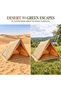 Auto Family Triangular Camping Tent, Portable Outdoor Hiking Tent, Mesh Ventilation Window and Waterproof Floor Design for Camping and Outdoor - 3