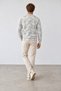 New season hukli men's regular fit crew neck patterned sweatshirt. - 3