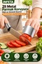 Set of 2 Stainless Steel Finger Protector Cutting Guards, Kitchen Knife Protective Hand Shield - 4